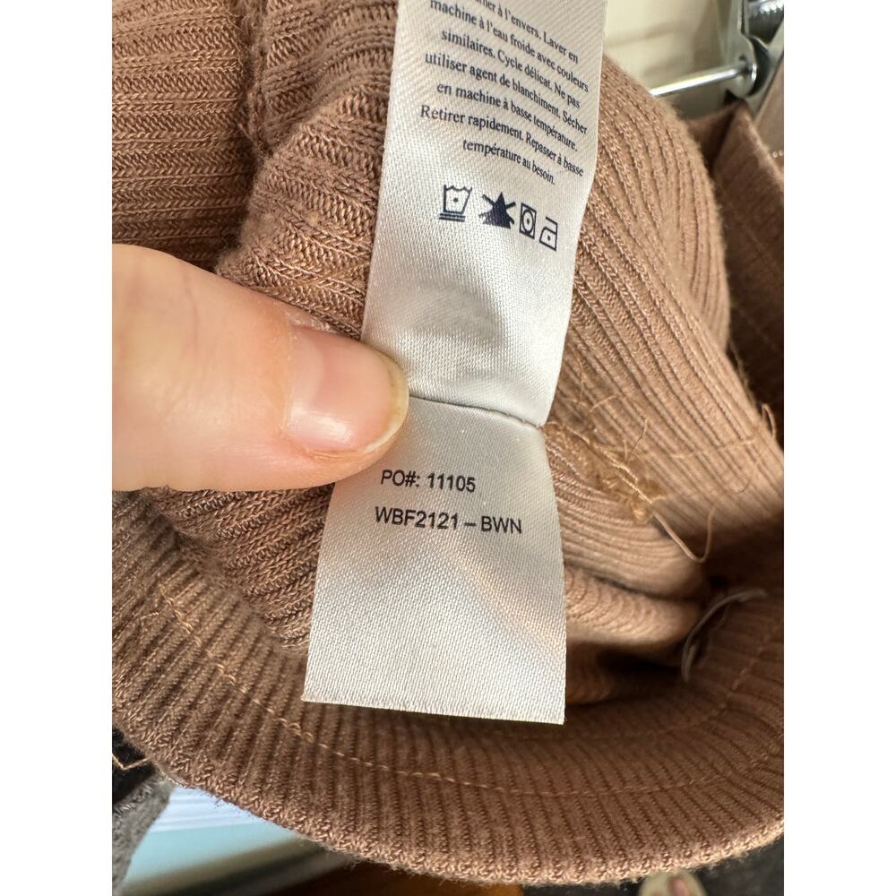 FAHERTY Roscoe Legend Rib Wide Leg Pants Sz Small Loungewear Cozy Light Brownie - Picture 11 of 12